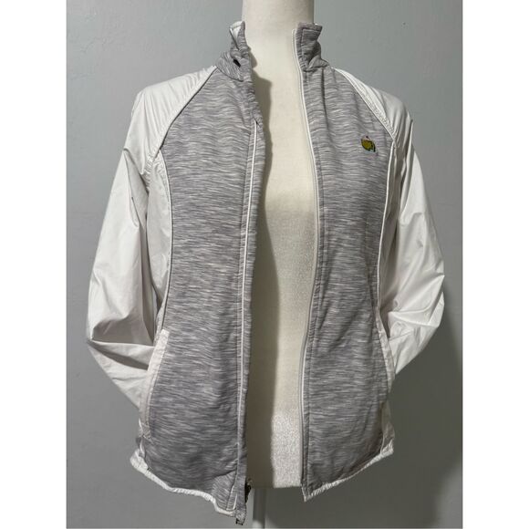 Masters Magnolia lane tech reversible white gray windbreaker jacket S - Picture 11 of 12